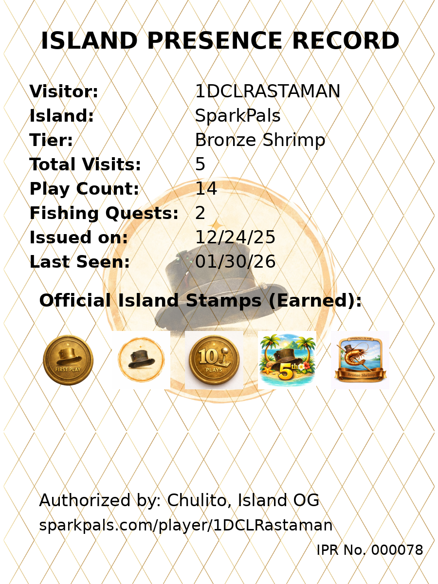 IPR for 1DCLRastaman